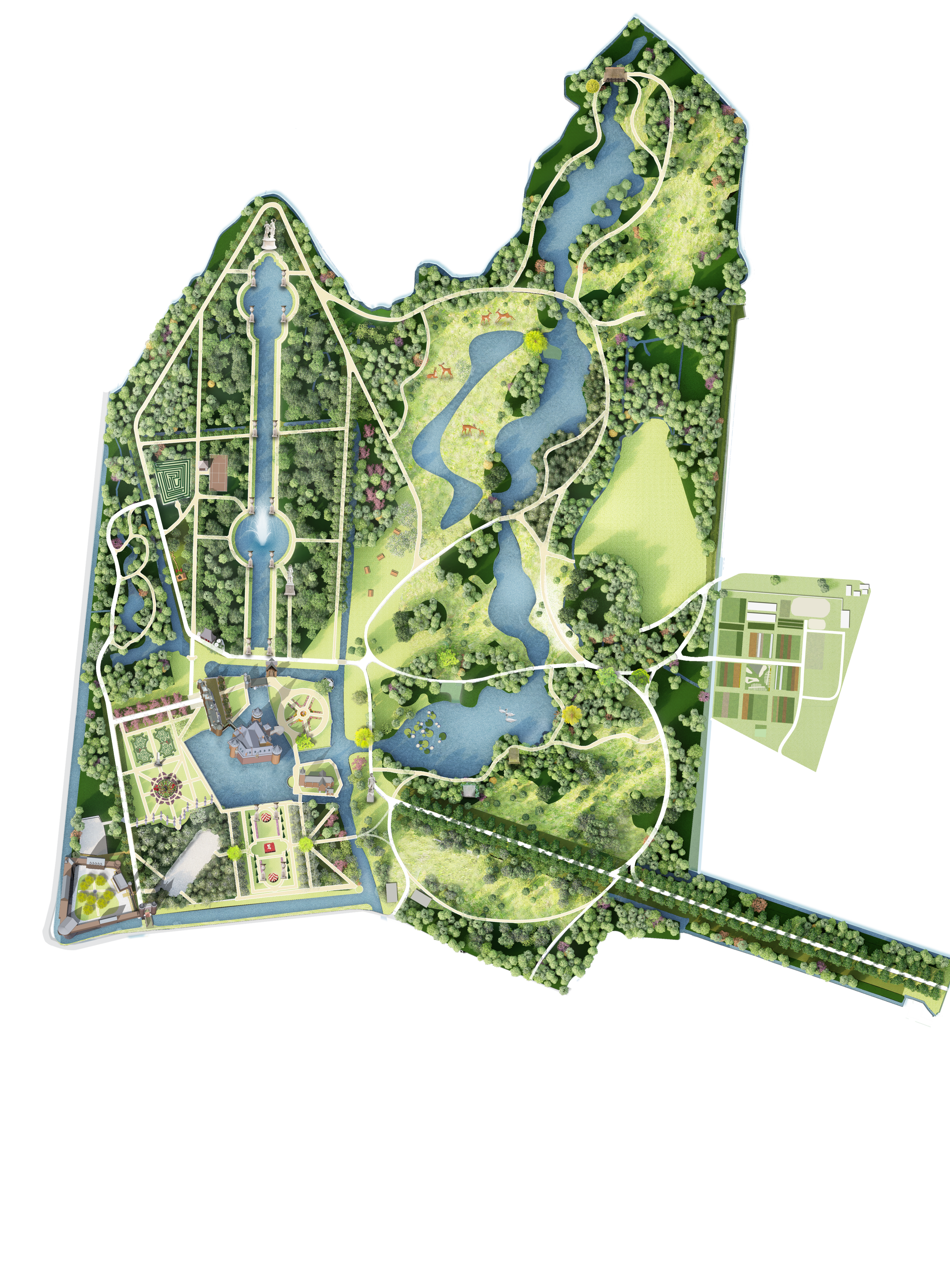 Plattegrond Kasteeltuinen de Haar